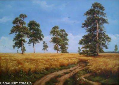Живопис пейзаж «Жито» (копія Шишкіна)