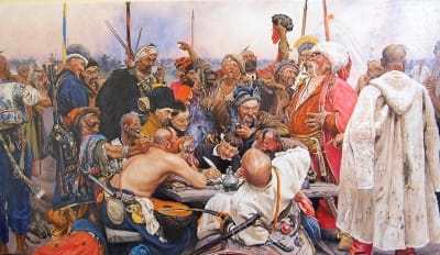 Картина «Запорожці пишуть листа турецькому султану» копія І.Репіна