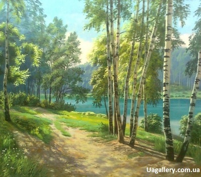 Картина «Літній пейзаж. Берези»