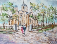 Картина «Види Києва. Володимирський собор» в рамі
