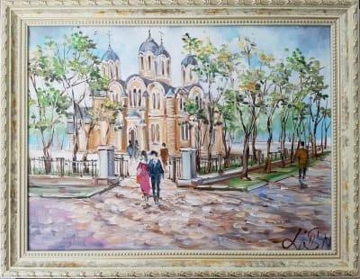 Картина «Види Києва. Володимирський собор» в рамі