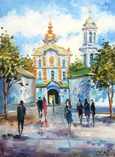 Картина «Види Києва. Києво-Печерська Лавра» - живопис для сучасних інтер'єрів