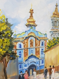 Картина київський пейзаж «Види Києва. Києво-Печерська Лавра» купити картину олією Київ