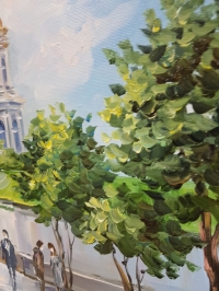 Картина олією пейзаж Києва «Види Києва. Києво-Печерська Лавра» купити живопис Україна