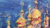 Картина олією види Києва «Види Києва. Лавра. Вид з дзвіниці» купити живопис Україна
