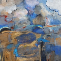 Абстрактна картина LANDSCAPE WITH LAKE AND CLOUDS купити живопис Украіна