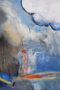 Абстрактна картина LANDSCAPE WITH LAKE AND CLOUDS купити живопис Украіна