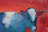 Абстрактна картина STUFF GARDEN COW купити живопис Украіна