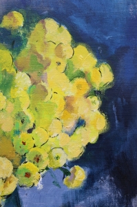 Картина з жовтими квітами хризантемами CHRYSANTHEMUMS купити живопис 