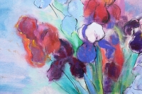 Картина SUMMER FLOWERS: IRISES картина для сучасного інтер'єру купити Киів