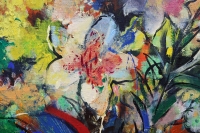 Абстрактна картина квіти BOUQUET OF FLOWERS купити картину для сучасного інтер'єру