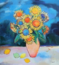 Картина натюрморт з соняхами SUNFLOWERS купити картину для сучасного інтер'єру