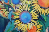 Картина натюрморт з соняхами SUNFLOWERS купити картину для сучасного інтер'єру