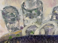 Картина олією натюрморт «Натюрморт з оселедцем під водочку» купити живопис Україна