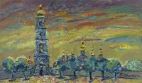Картина олією київський пейзаж «Види Києва. Софія» купити живопис Україна