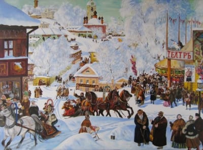Картина «Масляна» копія Бориса Кустодієва