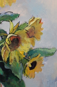 Картина натюрморт з квітами соняхами SUNFLOWERS живопис для сучасних інтер'єрів