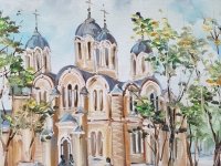 Картина «Види Києва. Володимирський собор» в рамі