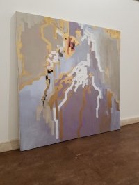 Абстрактна картина «Чисте надагування» купити сучасний живопис Київ