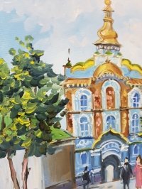 Картина олією пейзаж Києва «Види Києва. Києво-Печерська Лавра» купити живопис Україна
