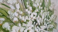 Картина олією квіти «Конвалії» купити картину Київ
