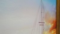 Картина олією морський пейзаж «Теплі фарби заходу сонця» купити живопис Україна