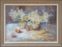 Картина олією «Абрикоси» купити живопис Україна