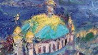 Картина олією види Києва «Види Києва. Лавра. Вид з дзвіниці» купити живопис Україна