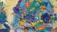 Картина олією пейзаж Києва «Види Києва. Андріївська церква» купити живопис олією