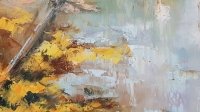 Картина осінній пейзаж «Теплі фарби осені» купити живопис Київ