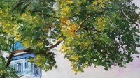 Картина олією київський пейзаж «Види Києва. Софія» купити міський пейзаж Київ