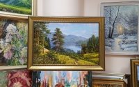 Картина олією літній гірський пейзаж «Гірська тиша» купити живопис Україна
