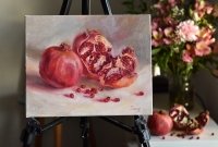 Картина натюрморт «Гранат» купити живопис для сучасних інтер'єрів Україна, Київ