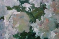 Картина абстракція квіти WHITE PEONIES купити живопис для сучасних інтер'єрів
