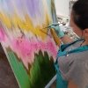 Картина олією абстракція пори року «Я відчуваю тебе, весна»