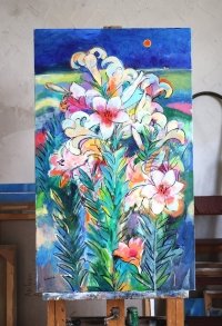 Картина WILD FLOWERS: LILIES картина для сучасного інтер'єру купити Киів