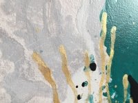Абстрактна картина «Кораловий рай» купити живопис для сучасних інтер'єрів Україна