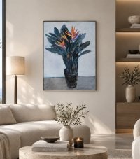 Абстрактна картина STRELITZIA купити картину для сучасного інтер'єру