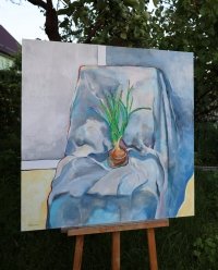 Абстрактна картина STILL FILE WITH ONION купити картину для сучасного інтер'єру