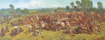 Картина олією історичний пейзаж «Отаман Сірко» купити живопис для сучасних інтер'єрів Київ