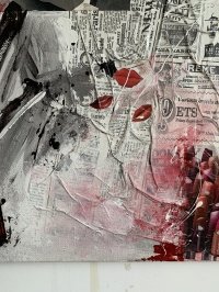 Абстрактна картина «Paris life style» купити живопис для сучасних інтер'єрів Україна