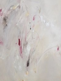 Картина абстракція квіти «Квітковий настрій» купити живопис для сучасних інтер'єрів Україна