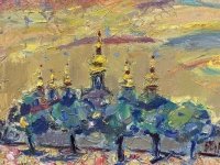 Картина олією київський пейзаж «Види Києва. Софія» купити живопис Україна