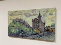 Картина олією київський пейзаж «Види Києва. Андріївський узвіз» купити живопис Україна