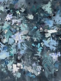 Картина олійними фарбами абстракція «The dance of butterflies» купити живопис для сучасних інтер'єрів Україна  