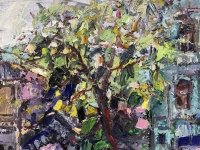 Картина олією київський пейзаж «Види Києва. Поділ» купити живопис Україна