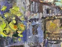 Картина олією київський пейзаж «Види Києва. Поділ» купити живопис Україна