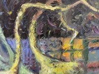 Картина олією натюрморт «Натюрморт з редькою та цибулею порей» купити живопис Україна