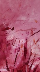 Абстрактна картина з квітами FLORAL MOOD купити картину для сучасного інтер'єру