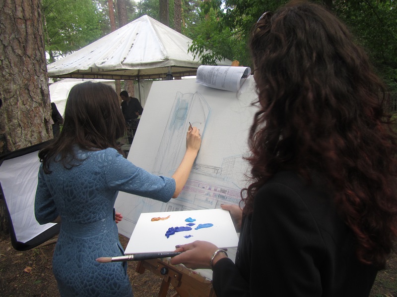 Написание коллективной картины (г.Киев, май 2014)